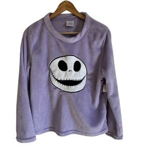 Disney Jack Skellington Pullover Sleep‎ Shirt Plush Nightmare Before Christmas M